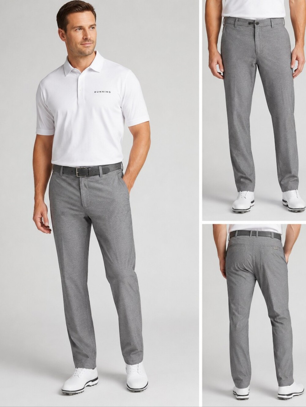 Dunning Golf Pants Men's Gray Performance Stretch Golf Athletic Like New